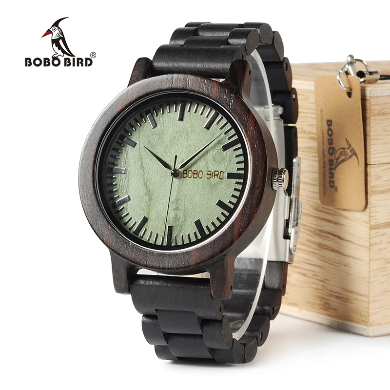 BOBO BIRD WM04 мужские и женские брендовые дизайнерские часы из черного дерева