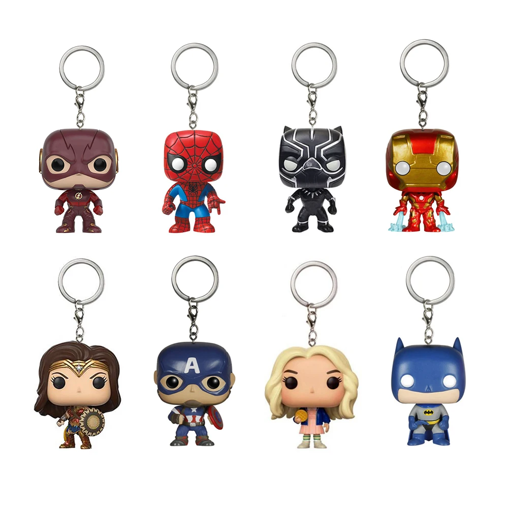 Funko Pop Keychains Marvel Captain America Iron Man Key Ring Zinc Alloy Car Key Chain Groot Key Fob Bag Pendant Jewelry SP1470 Funko Pop Keychains Marvel Captain America Iron Man Key Ring Zinc Alloy Car Key Chain Groot Key Fob Bag Pendant Jewelry SP1470