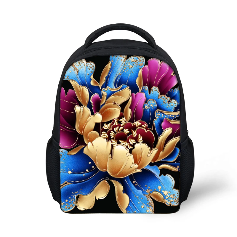 

12 Inch Mochila Infantis Flower Print Backpack For School Girls Children Baby Toddler Kindergaerten Bagpack Kids Girls Rucksack