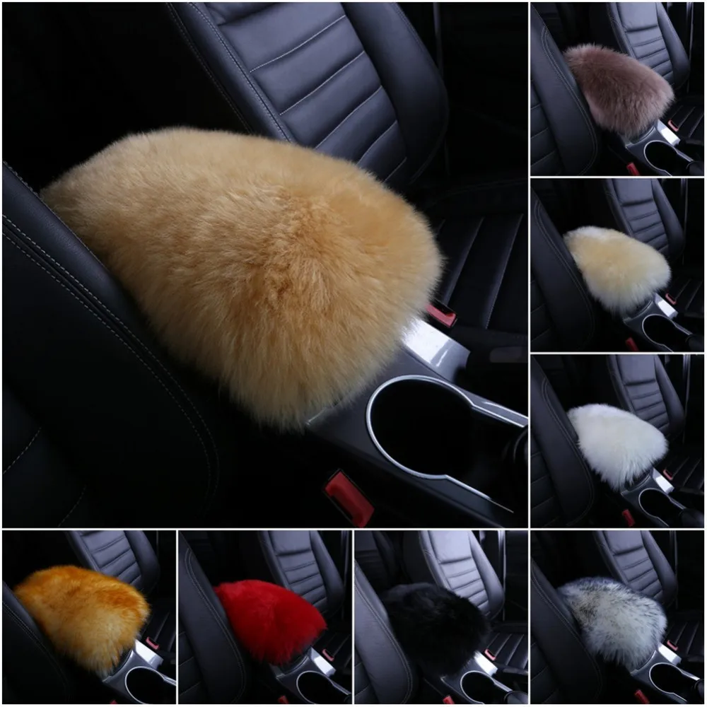 

Thickened Fur Car Armrest Box Pad Innovative Non-Slip Pad Armrest Box Warm Pad