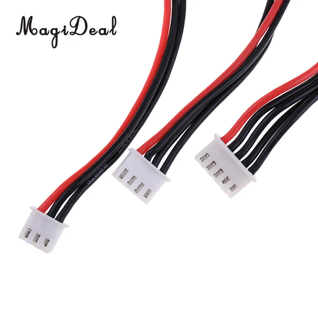 MagiDeal Professional 2S 3S 4S 300mm Metal Lipo Balance Wire Extension Charged Cable for RC Cars Planes Toys Battery Charger