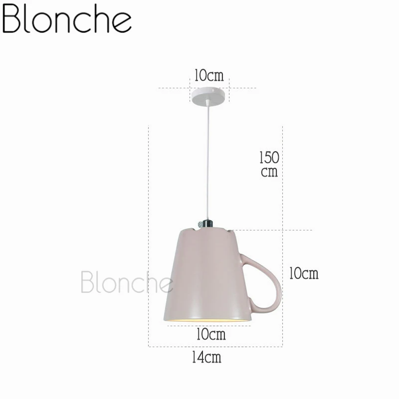 Современная Керамическая подвеска, мини светодиодный чайник, Подвесная лампа для столовой, кухни, домашнего декора, художественное подвесное освещение - Цвет корпуса: E