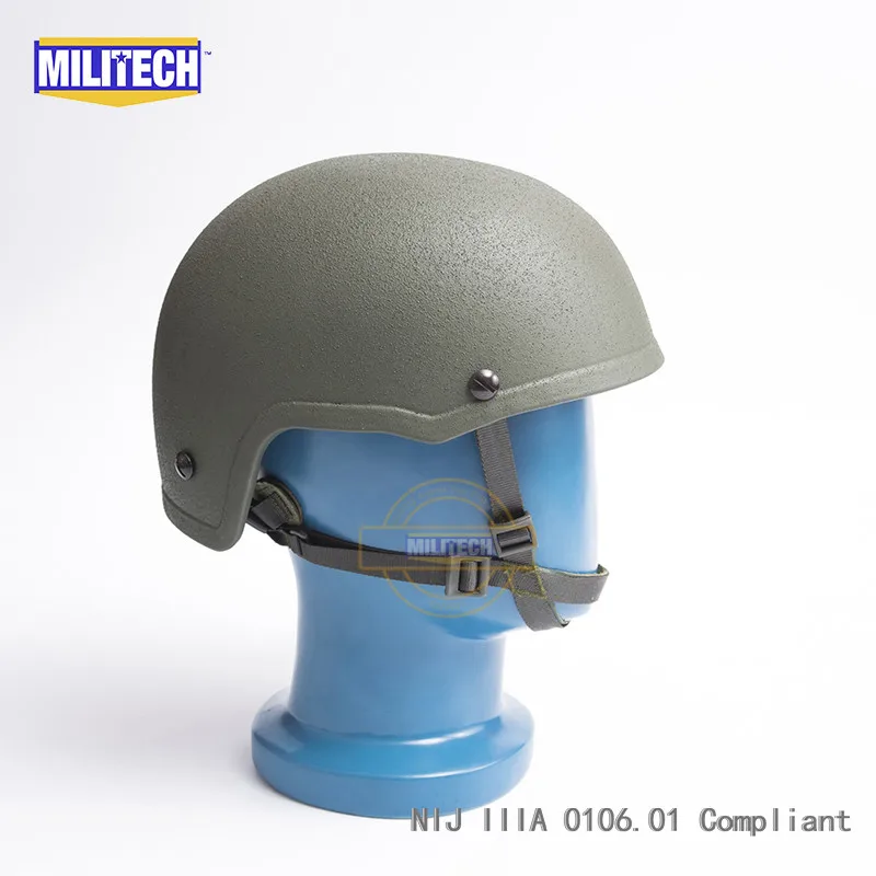 MILITECH Oliver серым OD NIJ уровень IIIA 3A High Cut пуленепробиваемый защитный шлем Арамид с 5