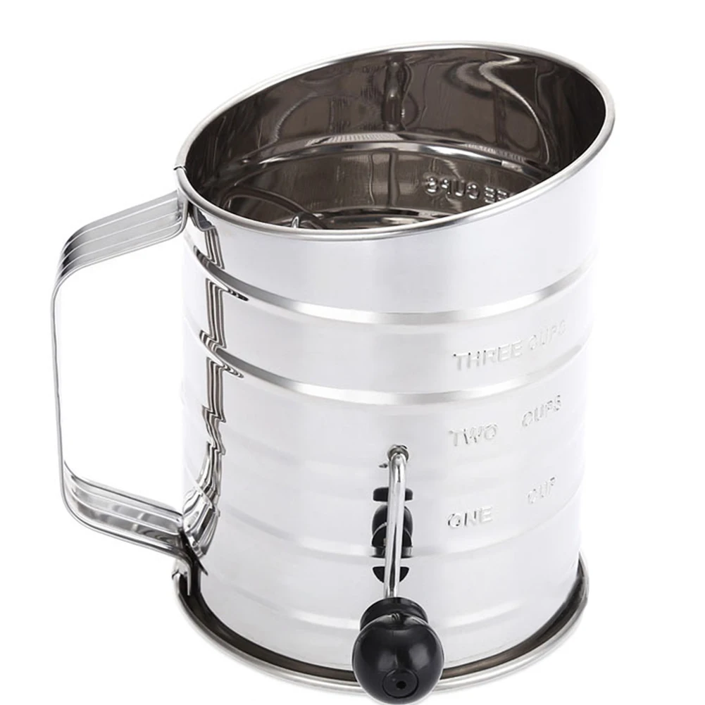 Sifter Flour Kitchen Home Use Handheld 4 Line Baking Tool Leakage Powder 3 Cup Stainless Steel Corn Squeeze Sifter Flour Kitchen Home Use Handheld 4 Line Baking Tool Leakage Powder 3 Cup Stainless Steel Corn Squeeze