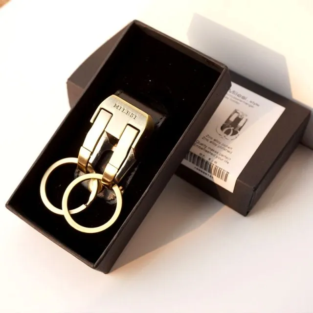 Milesi-абсолютно подарок, мужской брелок для ключей в виде пояса, зажим для ключей, двойные кольца для мужчин, автомобильный держатель для ключей, новинка, брелок