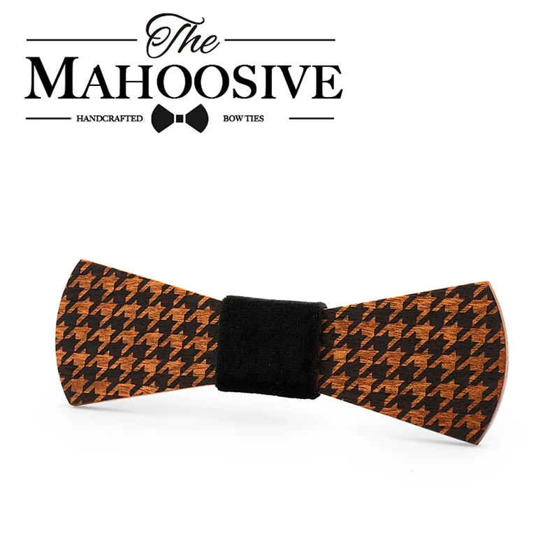 Mahoosive Designer Holz Bowtie Mens Handgemachte Holz Fliege Schmetterling Gravata Schlank Hochzeit Business Bogen Krawatten