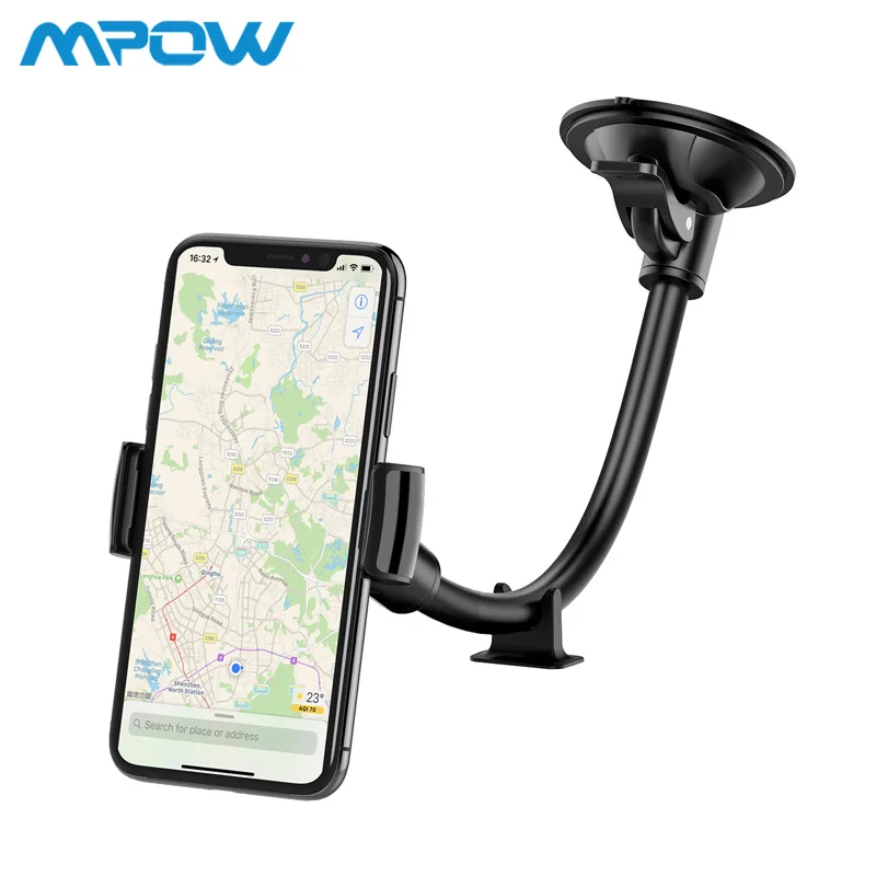 

Mpow CA038 360 Degree Flexible Arm Car Phone Holder Stand Dashboard Universal for iPhone Xs Xr Samsung S9 Huawei P20 Xiaomi 8