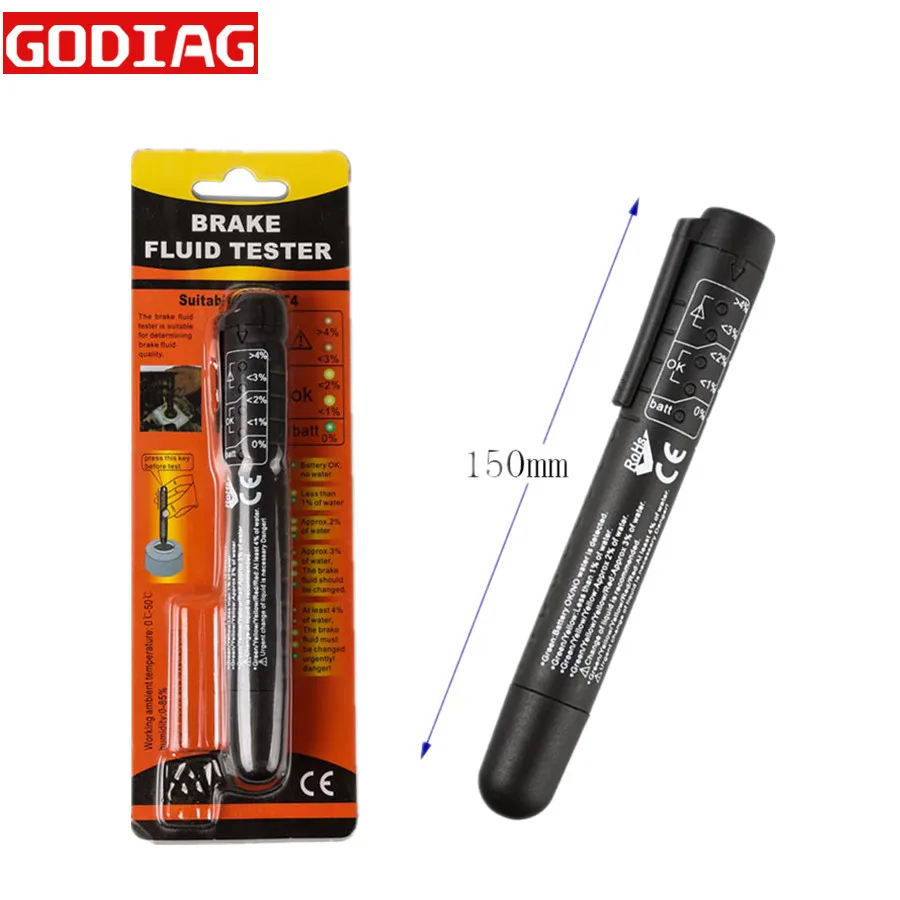 

Brake Fluid Tester 5 LED Car Vehicle Auto Automotive Testing Tool for DOT3/DOT4 Car Fluid Tester vehicle Tools