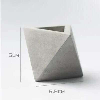 Geometric shaped concrete mold for flower pot prismatic aroma candle silicone mold succulent plant pot Clay ashtray mold - Цвет: A