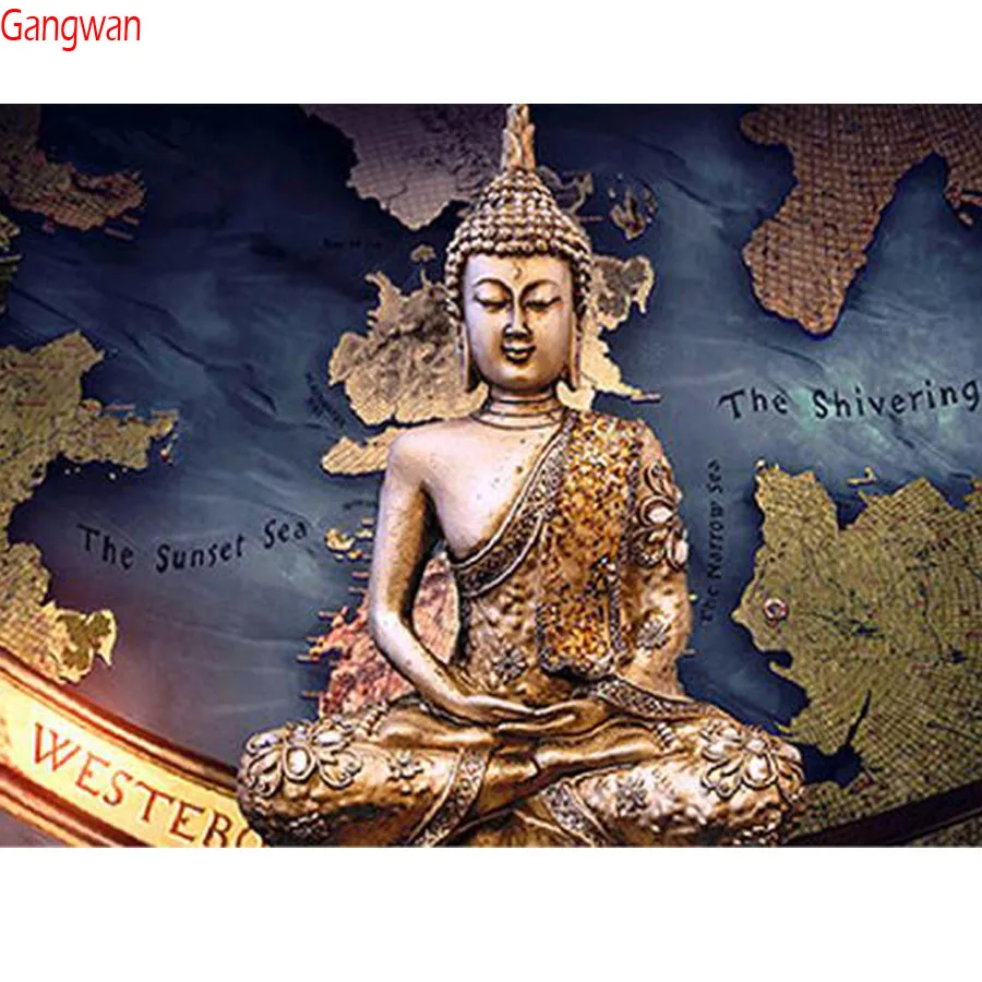Diamond Embroidery Full Display buddha Icons Pictures Of Rhinestones Diamond Painting New Square Stones Cross Stitch Kits mosaic decoration
