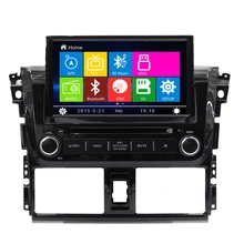 Car DVD Player Steering Wheel Control For Toyoto 2014 Vios Bluetooth RDS FM AM MP3 GPS Navigaiton Free Map Radio Stereo Video