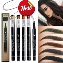 Модный, хит, микроблейдинг, карандаш для бровей, водонепроницаемый, вилка, кончик татуировки, ручка, тонированный, тонкий, эскиз, карандаши для бровей, длинный, стойкий для бровей