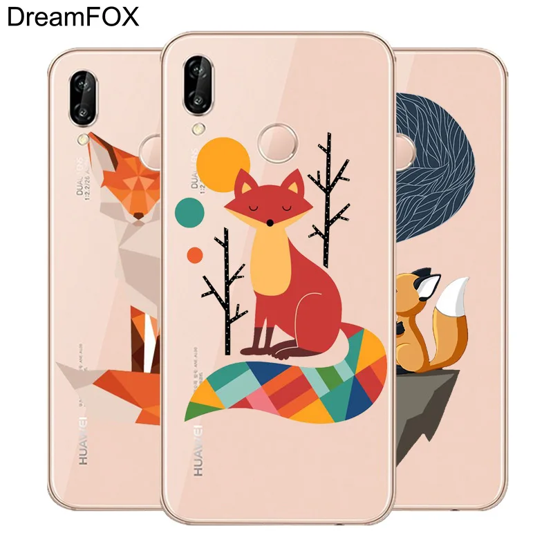 DREAMFOX L049 лиса Мягкий ТПУ силиконовый чехол для huawei Honor 6A 6C 7X9 10 P20 P30 Lite Pro P Smart 2019 |