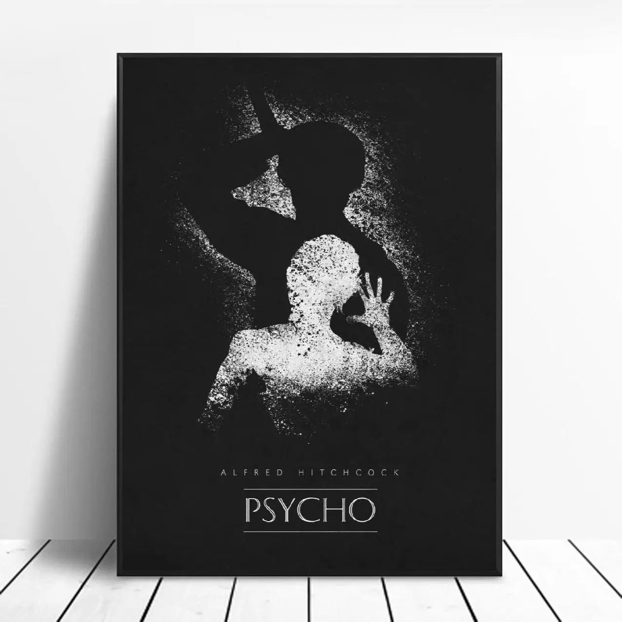

Psycho Black & White Classic Movie Posters Silk WALL Art Decor Painting No Frame