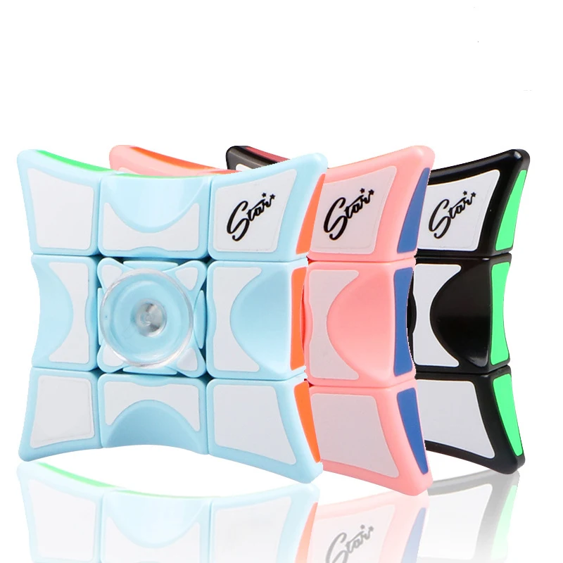 Магический квадратный кончик пальца первый заказ кубик кончик пальца гироскоп цветная наклейка магический куб Антистресс игрушка развивающие игрушки GF95