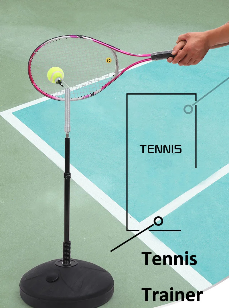 Теннисная практика хит инструмент Теннисный тренажер теннисная тренировочная машина Теннисная ракетка качели тренировочная машина Raqueta Tenis аксессуар помощь