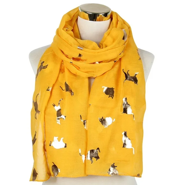 FOXMOTHER-New-Design-Fashion-Shiny-Pink-Grey-Navy-Color-Foil-Gold-Metallic-Cat-Scarf-Wrap-Shawl.jpg_640x640
