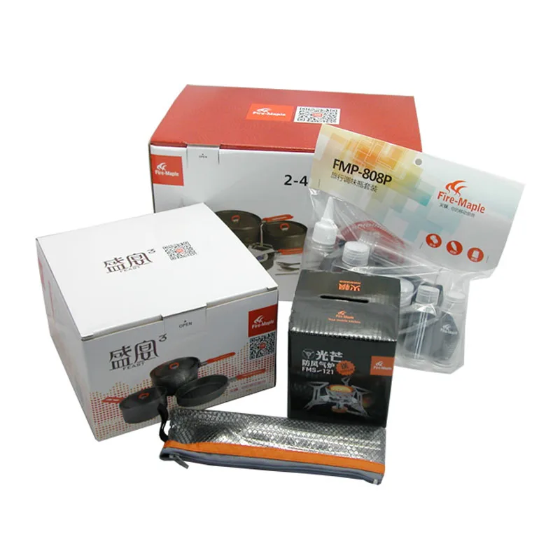 

Fire Maple K-02 Outdoor Camping Windproof Gas Stove Cookware 2-4 Special Packages Gift Packs