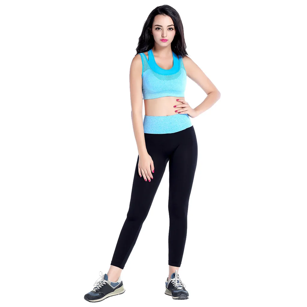 

women sport suit gym yoga sets Women Fitness Yoga Leggings Running Gym Sports High Waist Pants Trousers Hot