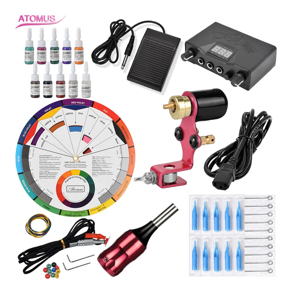 

Tatoo Complet Professionnelle Quit For Beginners Tatouage Equipamento Tatto Set Tip Tatoo Set Kit Maquina De Tatuar Professional