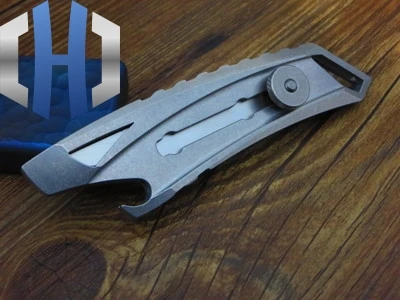 Titanium Alloy Knife Cut Wallpaper Express Opener Cut Demolition Envelope Curved Metal EDC Titanium Alloy Knife Cut Wallpaper Express Opener Cut Demolition Envelope Curved Metal EDC
