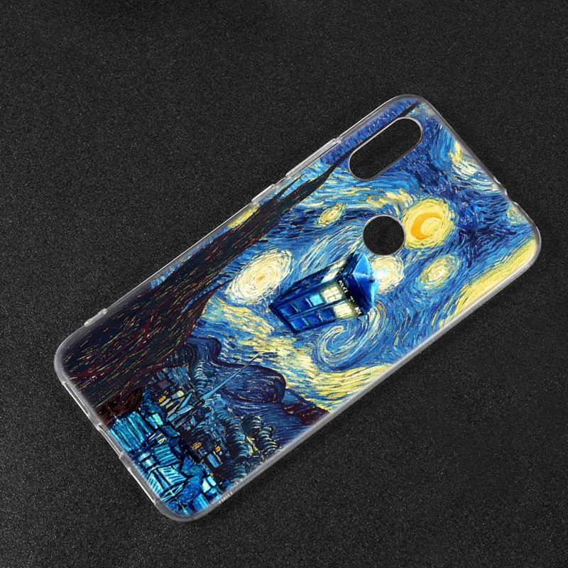 Популярный Мягкий силиконовый чехол Van Gogh Tardis для Xiaomi Redmi K20 7 7A 5 5Plus 6 6A S2 Note 8 Pro