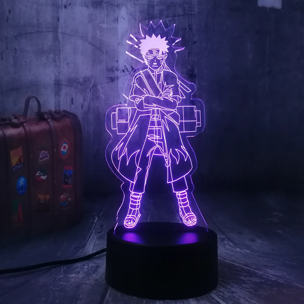 

Lustre Naruto Anime Uzumaki Naruto 3D Night Light Desk Lamp Multicolor RGB Bulb Home Decor Christmas Gift Cartoon Kids Toys Lava