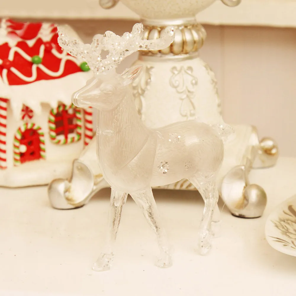 

navidad 2018 christmas decorations Transparent Acrylic Christmas Elk Christmas Tecorations kerst decoratie decoracion navidad