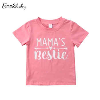 

Kids Girls Baby T Shirt Short Sleeve Cotton T-shirt Tees Letter Printed O Neck Tops Baby Girl Clothes