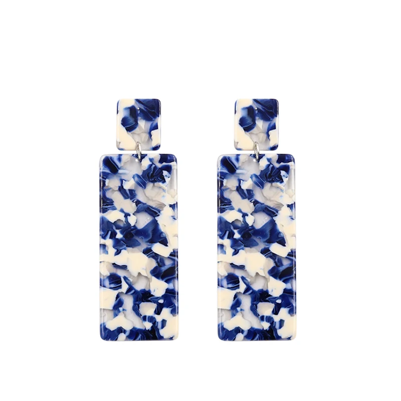 

Handmade Geometry Leopard Drop Earrings For Women Vintage Tortoiseshell Resin Acrylic Earring Boho Jewelry Gifts Wholesale