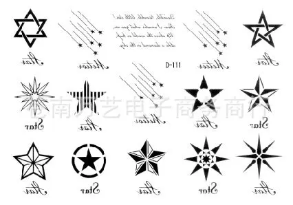 Tattoo Supply gros mode étoiles étoiles autocollants de ...