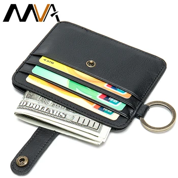 

MVA men's card holder wallet leather genuine business/bank card holder for men mini credit card pocket/protection cardholder