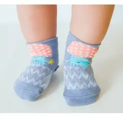 Носки для малышей, 5 пар/уп., детские носки для новорожденных, Короткие Носки с рисунком животных Нескользящие Дышащие носки для маленьких