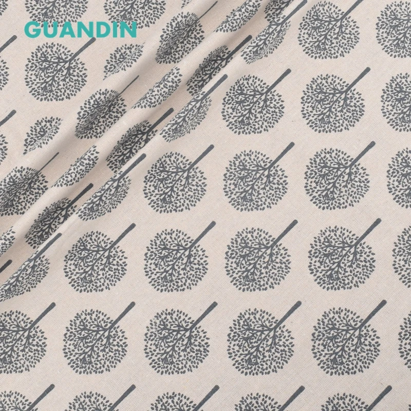 

GUANDIN,Printed Cotton Linen Fabric For Quilting/DIY Sewing/Sofa Table Cloth/Furniture Cover Tissue/Cushion Material 100*145cm
