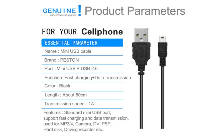 Быстрая зарядка и передача данных t-порт Mini USB 2,0 к USB 2,0 зарядное устройство для передачи данных usb-кабель для мобильного телефона MP3 MP4 gps SLR камера планшет