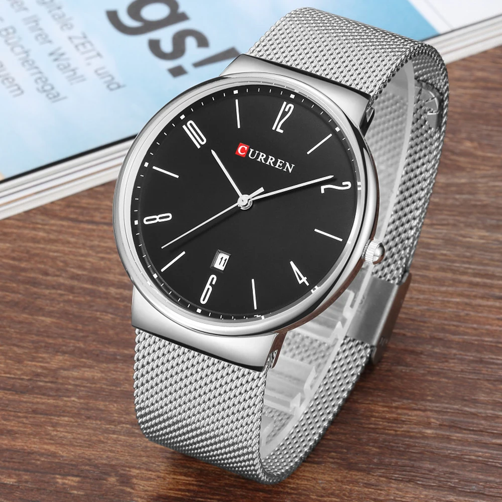 CURREN Fashion Minimalist Wach Wrist male Watches Men date Quartz Watch