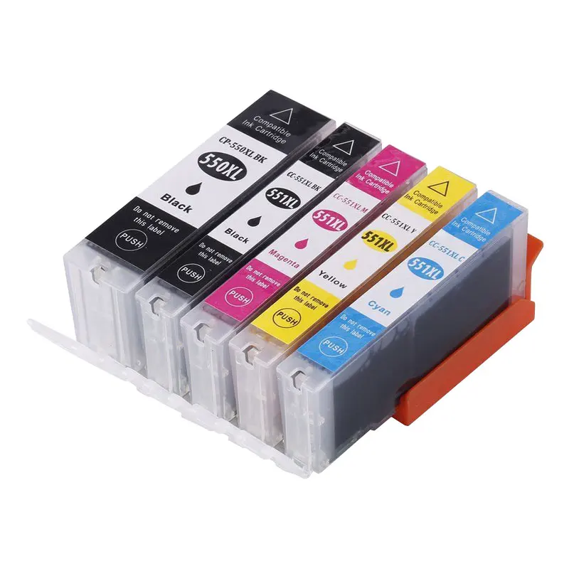 1 set (5PK) XColor PGI-550 CLI-551 совместимый картридж с чернилами для canon PGI-550 551 PIXMA IP7250 MG5450 MX925 MG5550 MG6450 MG5650 MG6650 MX725 - Цвет: 1 set (5PK)