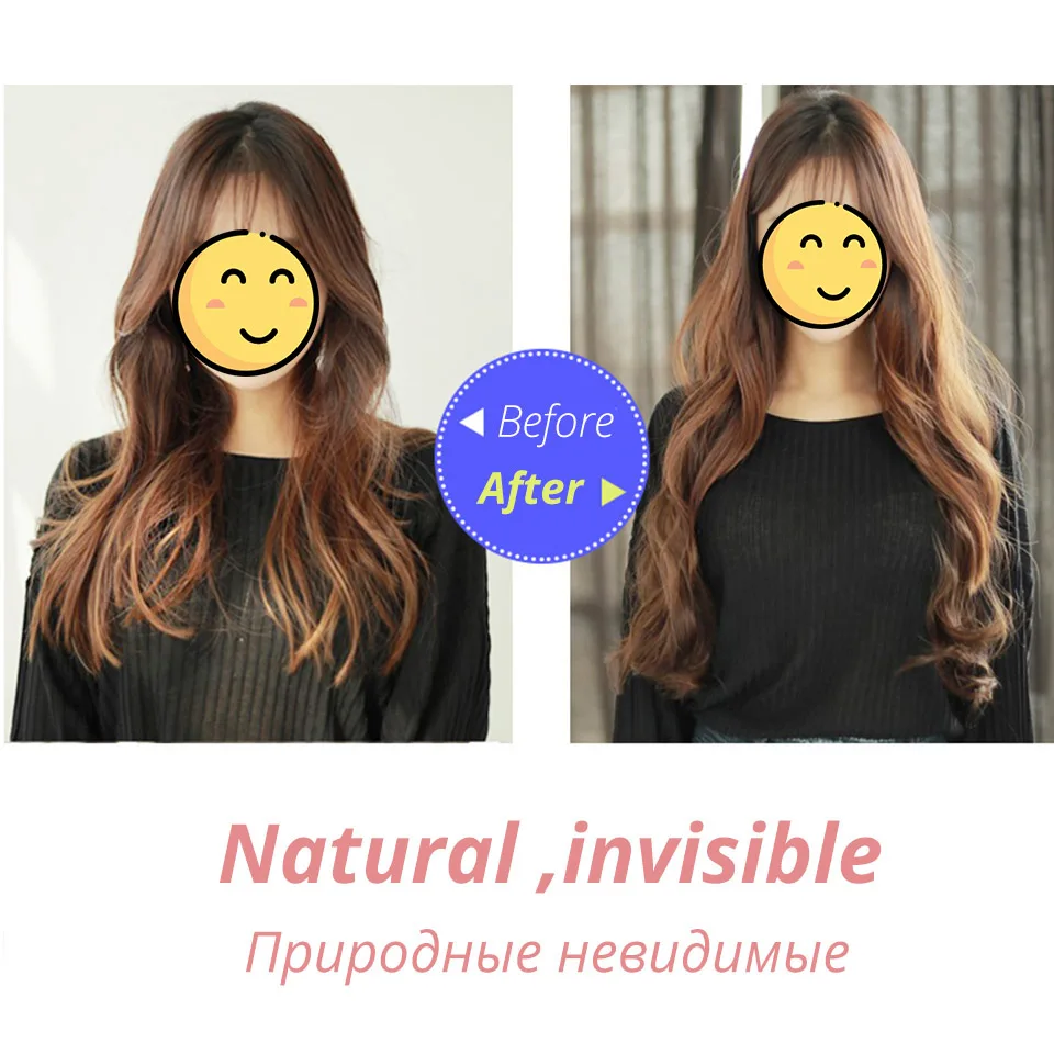 Long Artificial Hair Synthetic Clip Hair Extension Natural Hair Heat Resistant Hair Piece Wavy Blonde Brown Black AISI BEAUTY