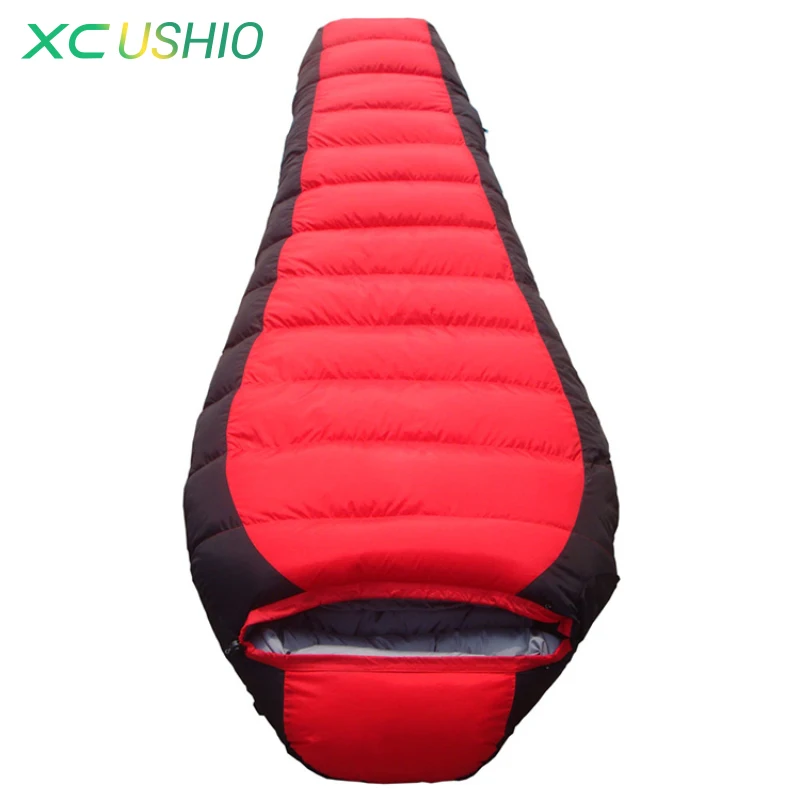 

Mountain Winter Down Sleeping Bag -10 Degree 1.7 KG Ultralight Portable Mummy Sleeping Bag For Outdoor Camping Hiking Traveling