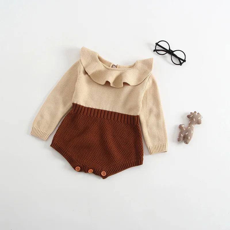 

Baby Girl Bodysuits Long Sleeve 2018 Tiny Cottons Knitted Newborn Coveralls One Piece Jumpsuits Clothes Autumn Winter Kid Oneise
