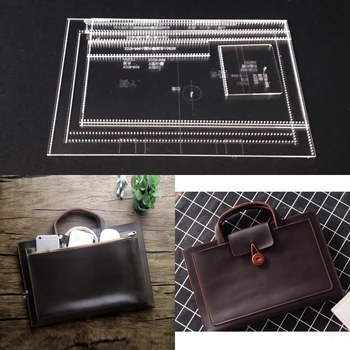 

1set DIY Acrylic Leather Template Home Handwork Leathercraft Sewing Pattern Tools Accessory Handbag Laptop Bag 325x235x10mm