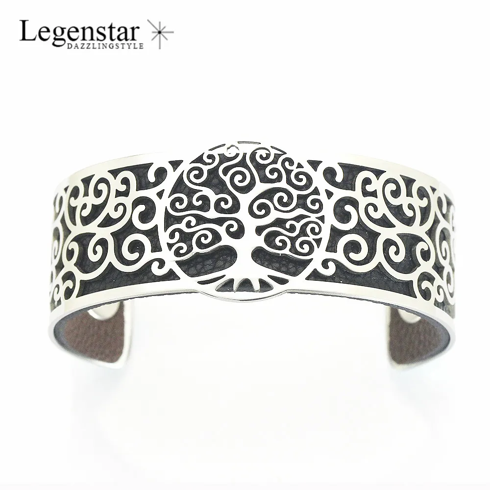 

Legenstar Trendy Tree Of Life Bracelets &Bangles for Women Stainless Steel Bracelet Argent Manchette Pulseiras for Christmas
