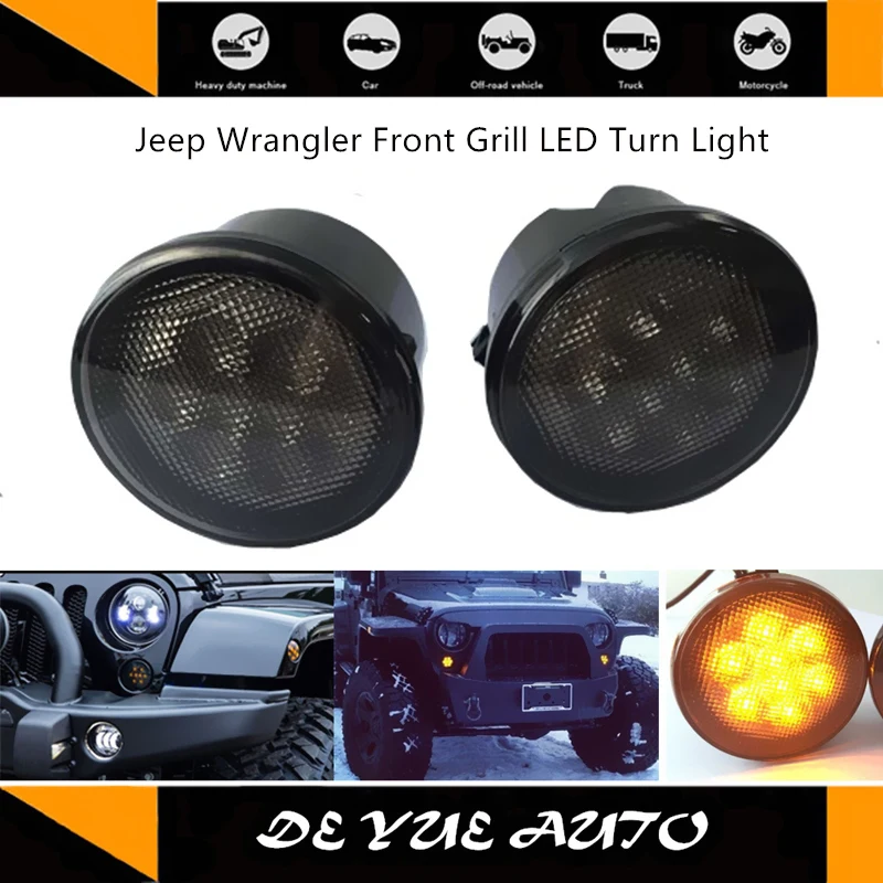 Бесплатная доставка для jeep wrangler передний гриль Поворотная сигнальная лампа led