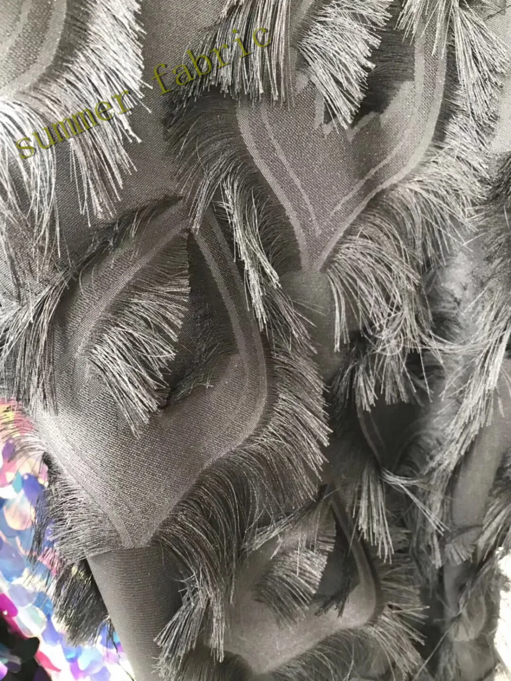 Африканская ткань с кисточками Высококачественная французская вуаль гипюр