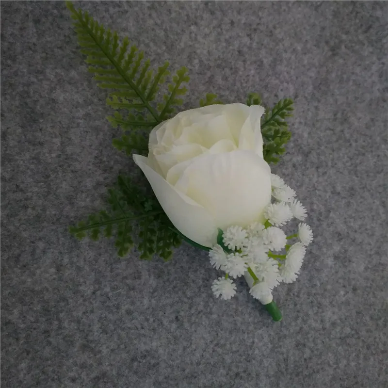 Weddingbobdiy жених бутоньерка цвета слоновой кости Искусственные цветы розы человек корсаж Свадебные цветы украшение партии