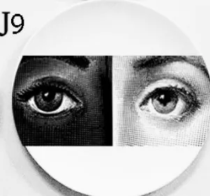 J9 Красочная керамическая настенная тарелка fornasetti, декоративное блюдо, креативный дизайн «сделай сам», классическое элегантное украшение для бара/отеля/дома - Цвет: J9