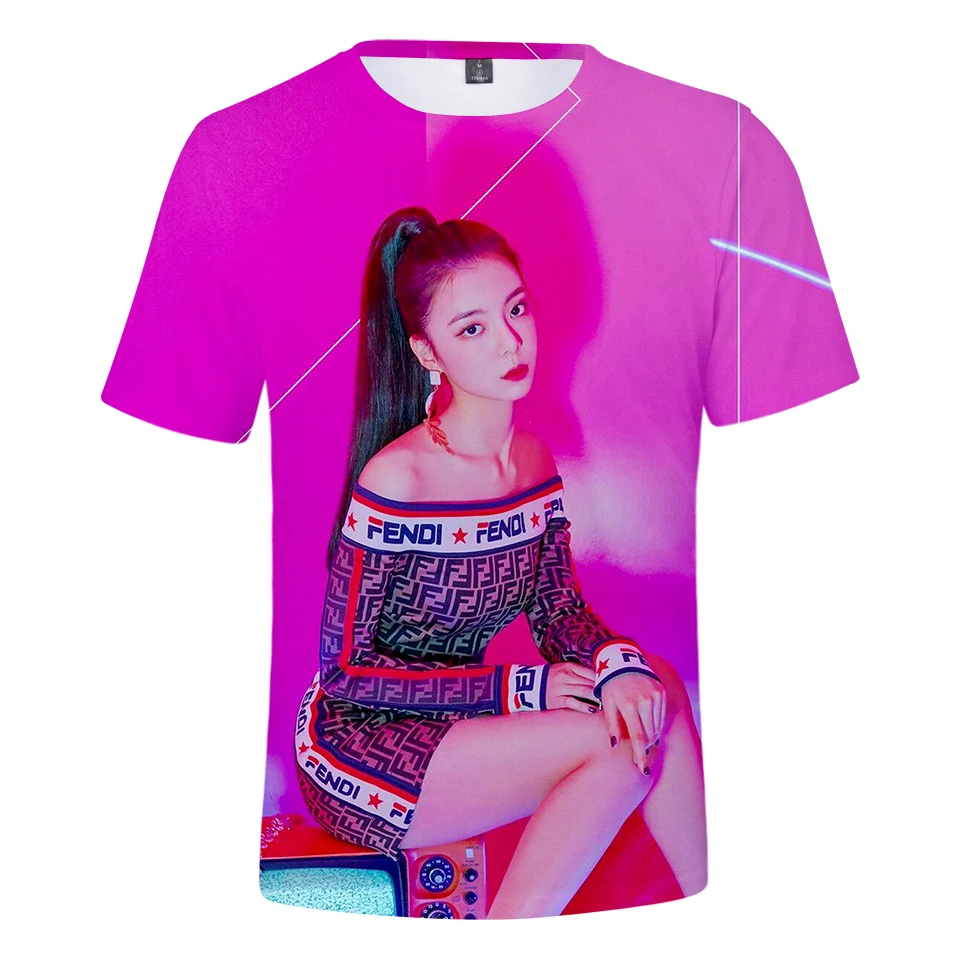 Новое поступление ITZY Мужская 3D футболка/женская летняя повседневная мода Корея idol короткий рукав 3D печать Горячая Певица ITZY футболка