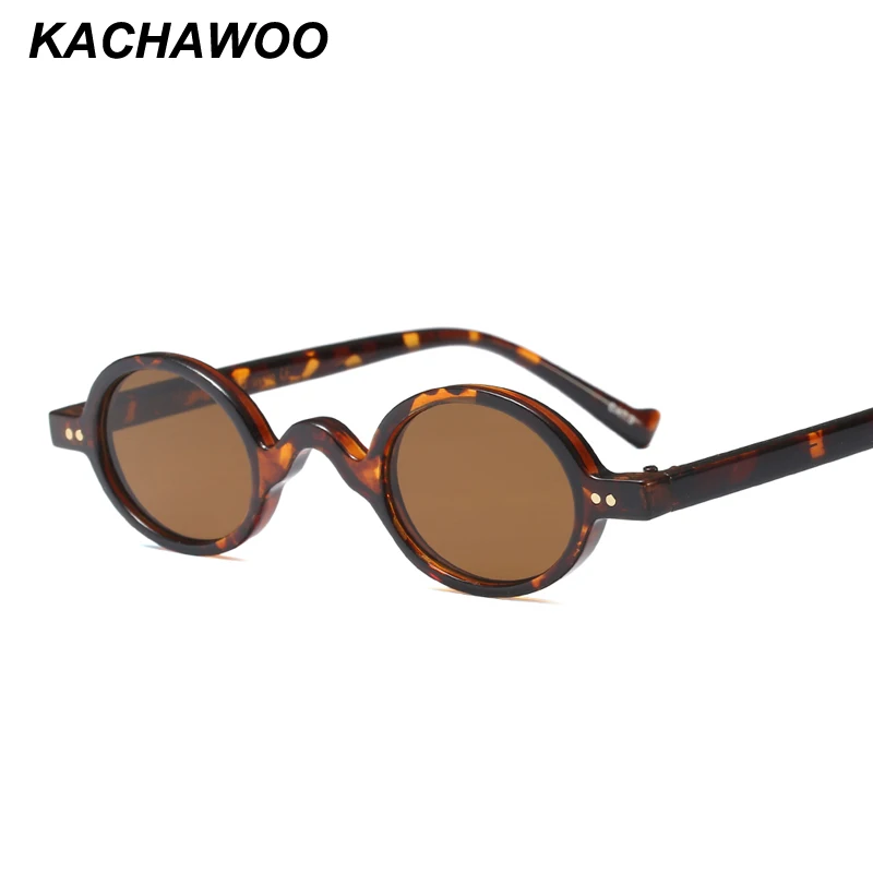 Мужские и женские Овальные Солнцезащитные очки Kachawoo маленькие круглые
