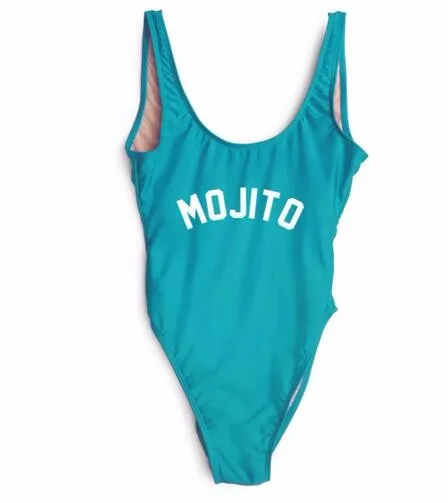 MOJITO Bodysuit One-Piece Swimwear Women Sexy bathing suit high cut beachwear low back sexy jump suit fashion playsuit long sleeve bodysuit