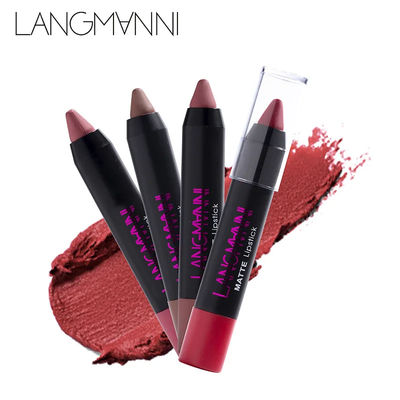 

Langmanni Plastic Makeup Matte Lipstick Lipstick Waterproof Non-Stick Cup Velvet Lipstick Moisturizing Lipstick Lasting Moistu